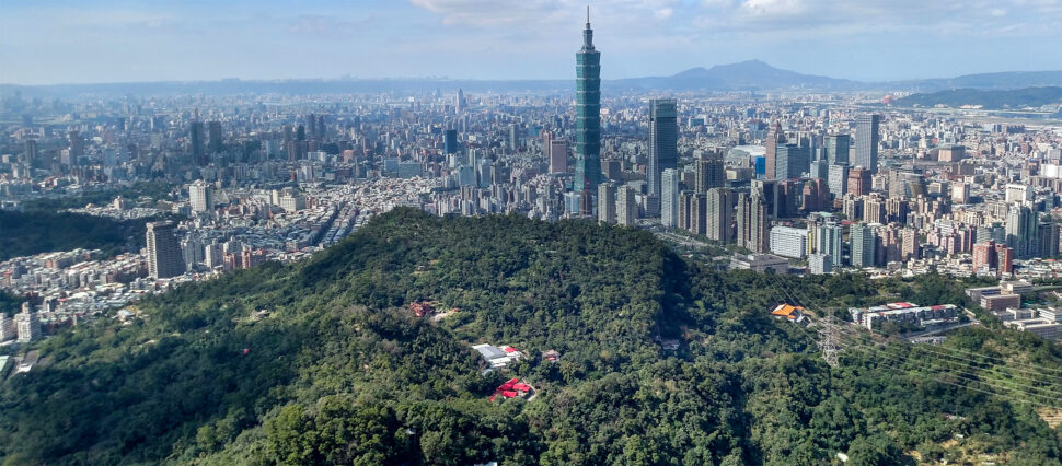 city skyline in Taiwan