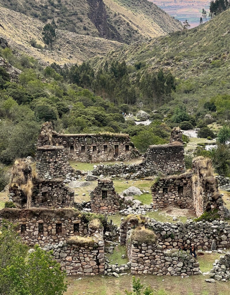 ruins in a valley