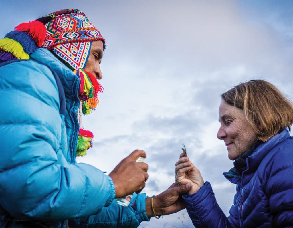 man and woman in blessing ceremony